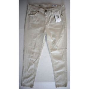 AG Adriano Goldschmied Women Sz 27 Gray/Beige Prima Crop Cigarette Leg Pants